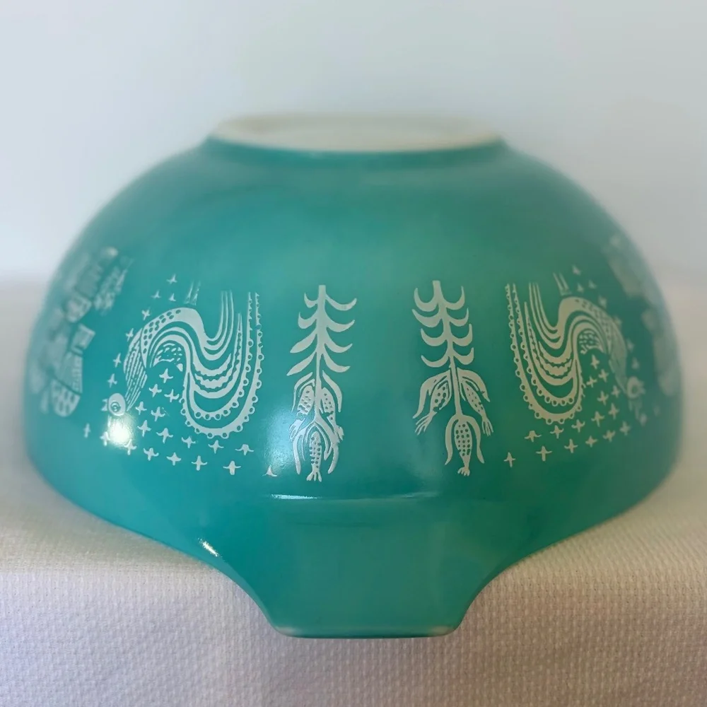 Vintage PYREX 444 Large 4 QT Amish Butterprint Cinderella Mixing Bowl - Picture 8 of 12